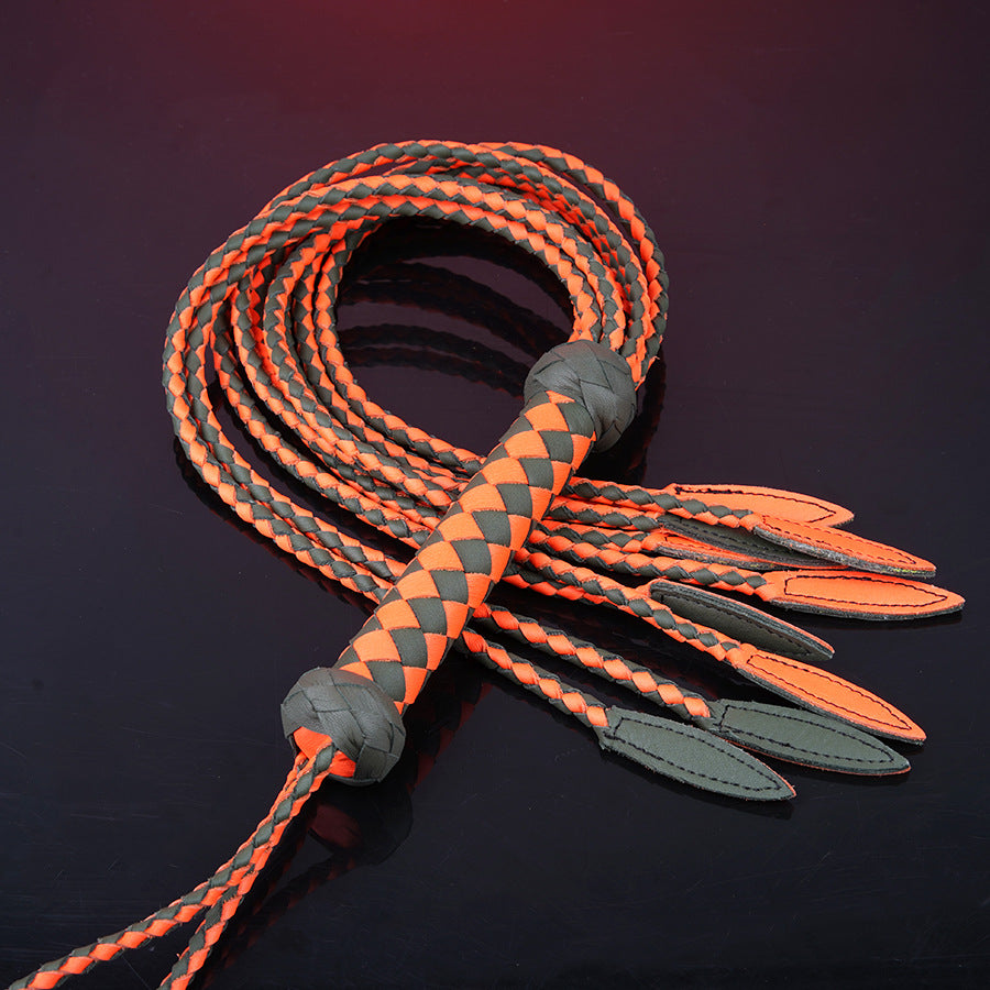 Braided Genuine Leather Whip