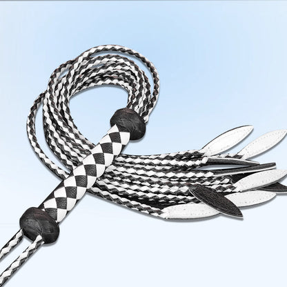 Braided Genuine Leather Whip