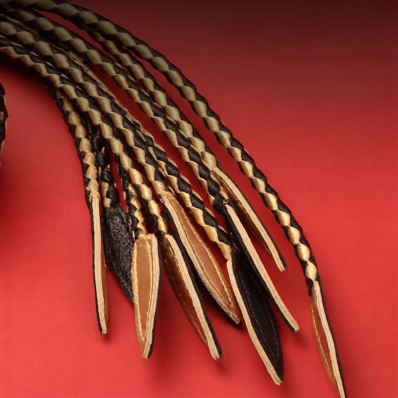 Braided Genuine Leather Whip