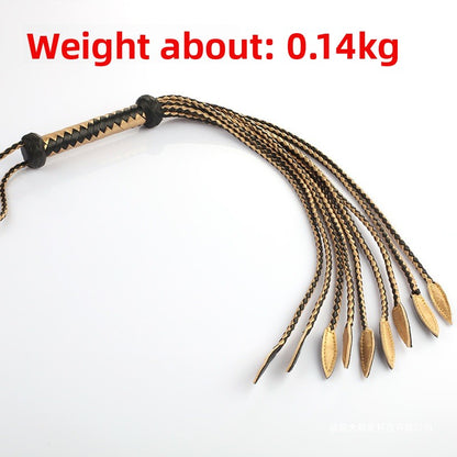 Braided Genuine Leather Whip