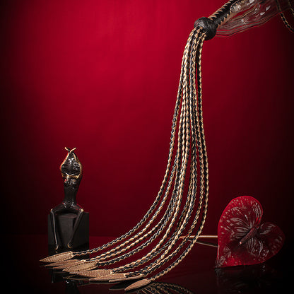 Braided Genuine Leather Whip