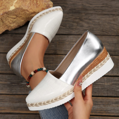 Braided Hemp Rope Platform Sole Women's Shoes