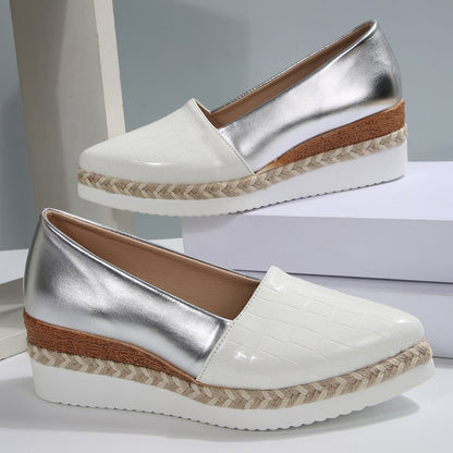 Braided Hemp Rope Platform Sole Women's Shoes