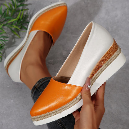 Braided Hemp Rope Platform Sole Women's Shoes