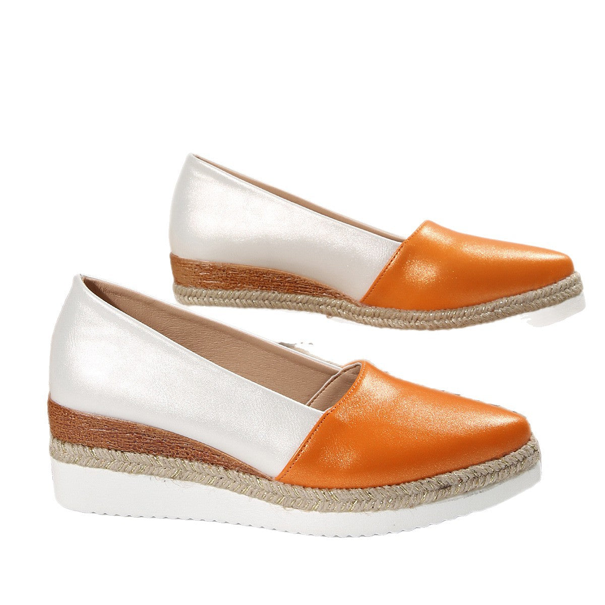 Braided Hemp Rope Platform Sole Women's Shoes
