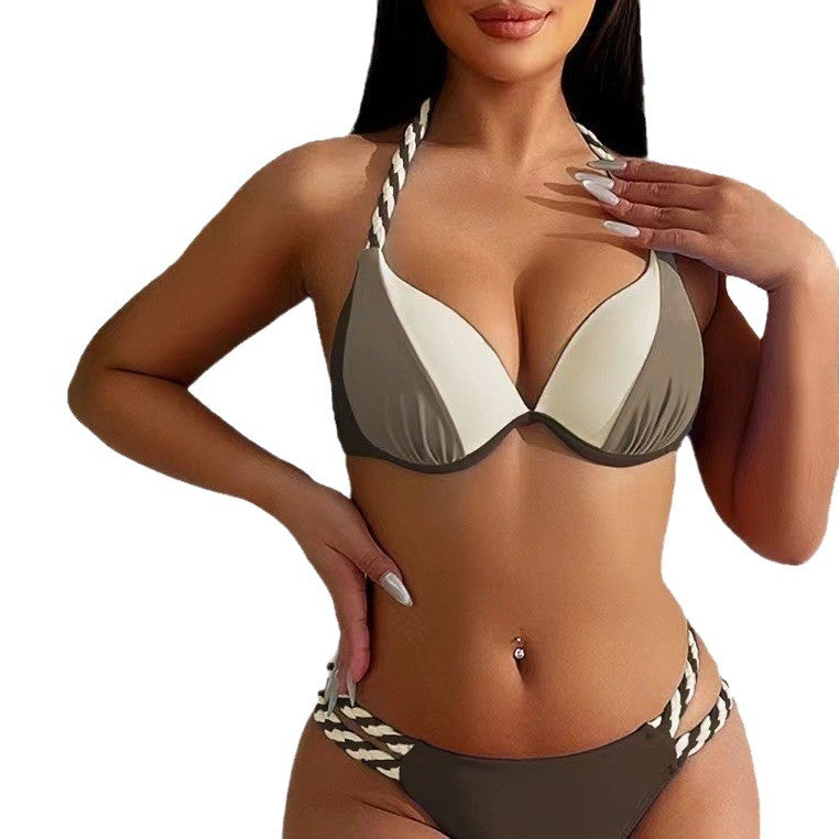 Braided Rope Bikini Set with Underwire