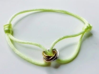 Braided Titanium Steel Three-Ring Bracelet