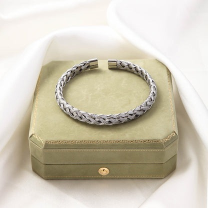 Braided Twist Open Bracelet