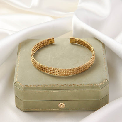 Braided Twist Open Bracelet