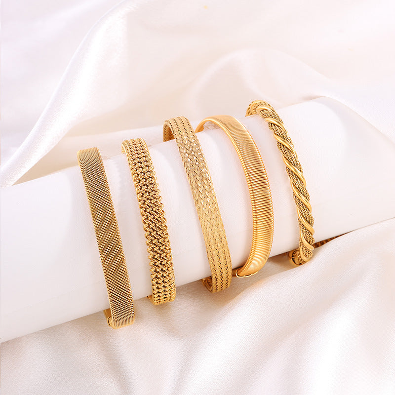 Braided Twist Open Bracelet