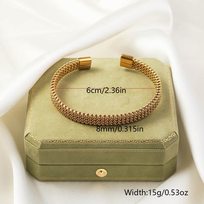 Braided Twist Open Bracelet