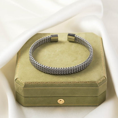 Braided Twist Open Bracelet