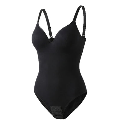 Braless V-Neck Tank Top Waist Cincher and Shapewear with Backless Design