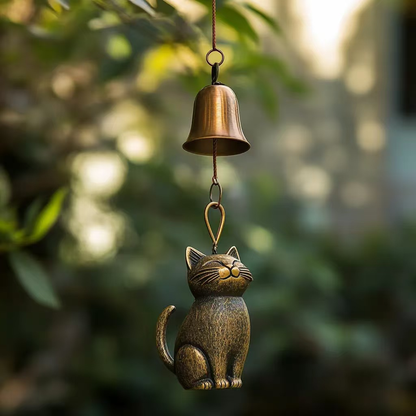 Brass Cat Wind Chime
