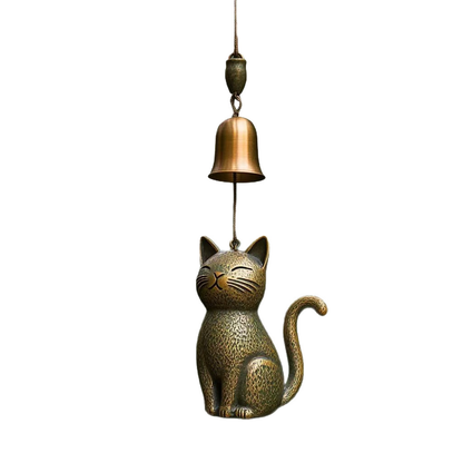 Brass Cat Wind Chime