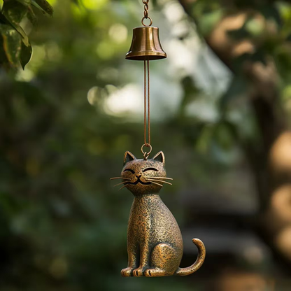 Brass Cat Wind Chime