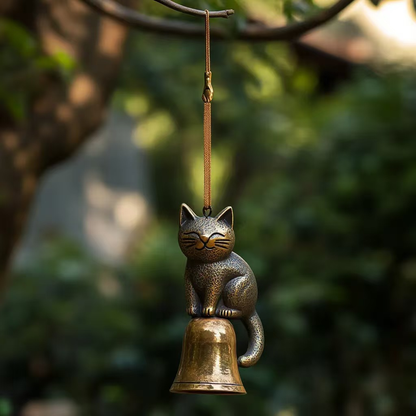 Brass Cat Wind Chime