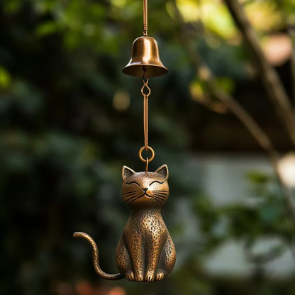 Brass Cat Wind Chime