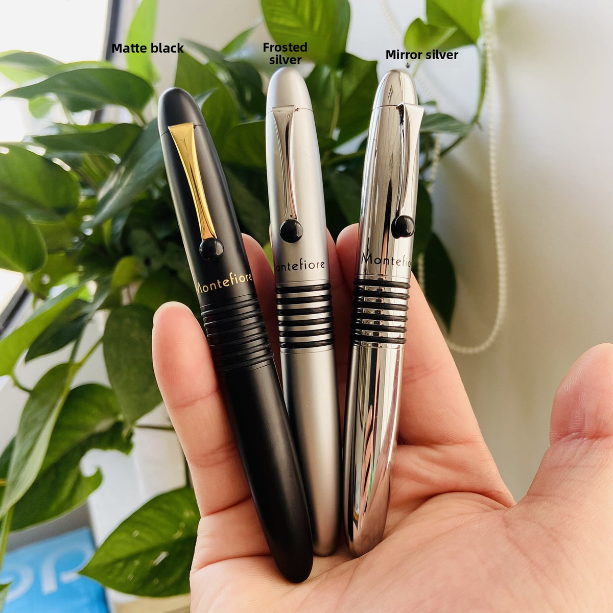 Brass Chrome Plated Fountain Pen with German Refill