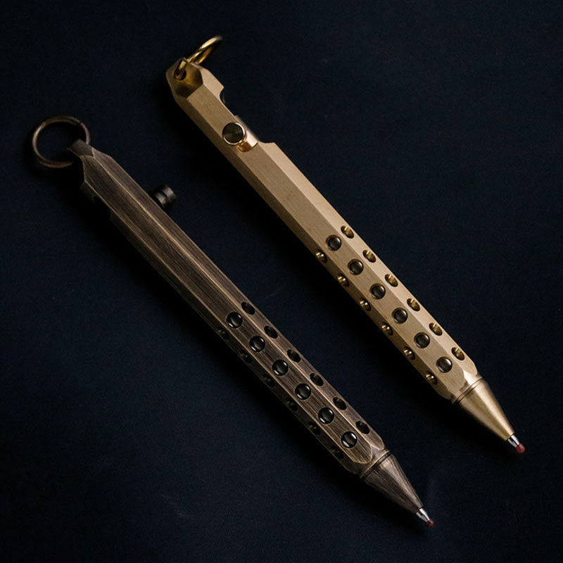 Brass Hexagonal Bolt Signature Pen