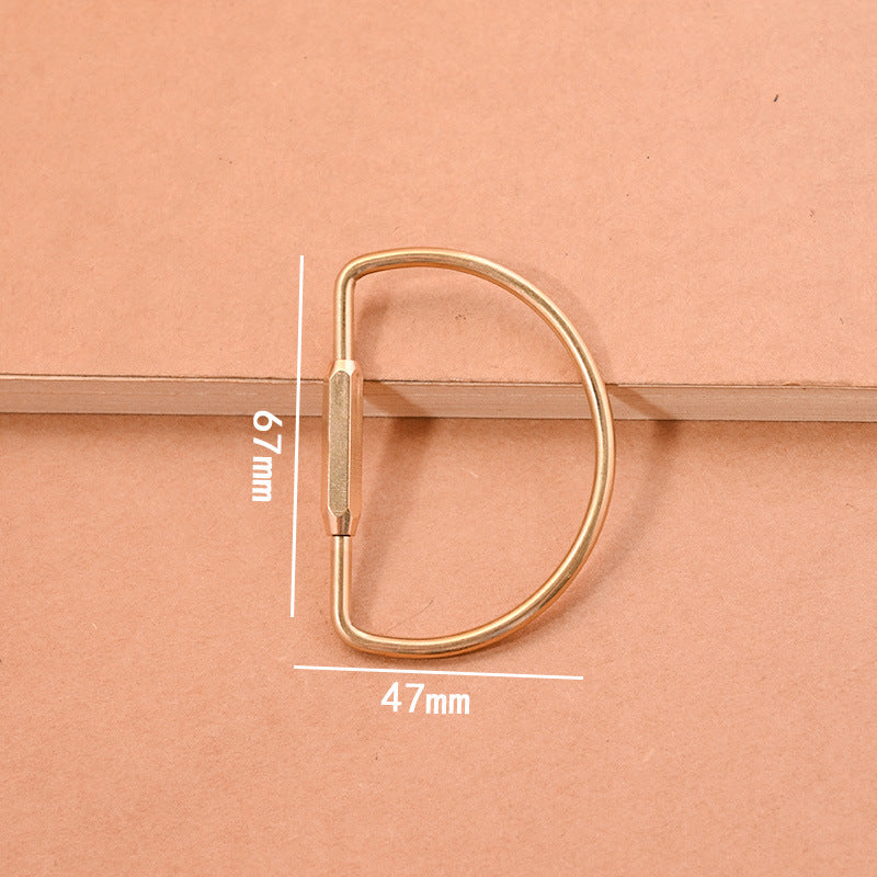 Brass Screw Buckle Keychain Accessories