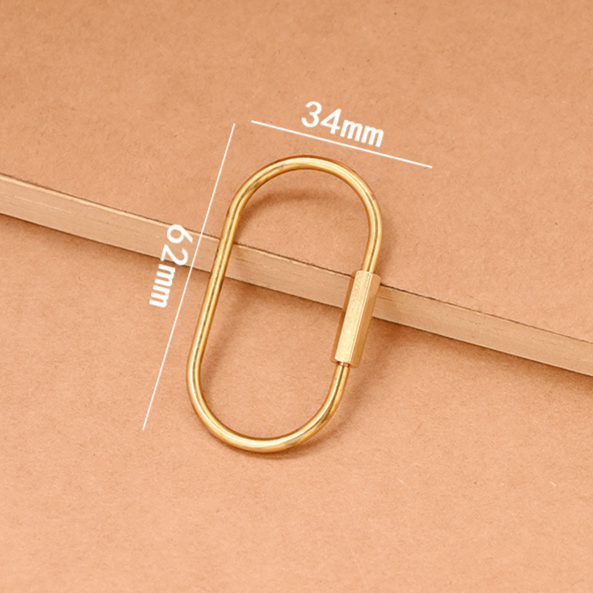 Brass Screw Buckle Keychain Accessories