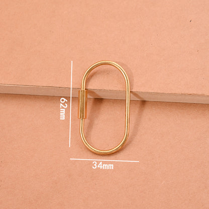Brass Screw Buckle Keychain Accessories