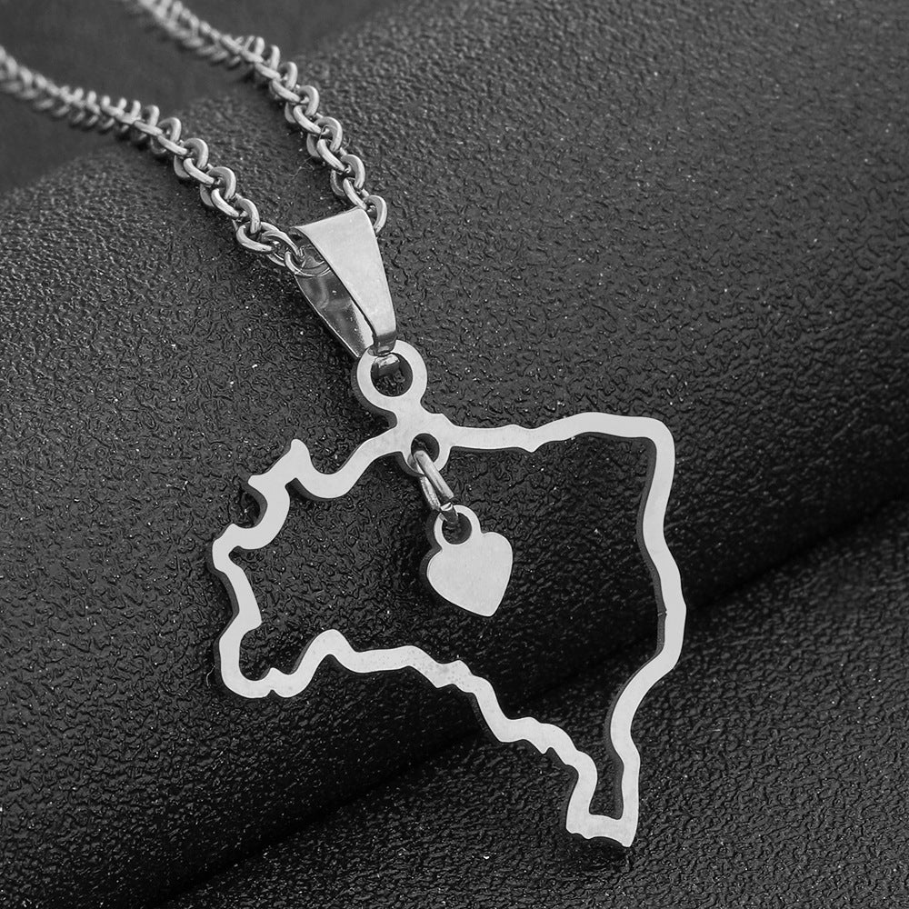 Brazil oil drop pendant necklace