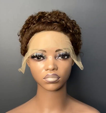 Brazilian Real Human Hair Pixie Curly Wig