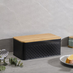 Netted style-black bread box