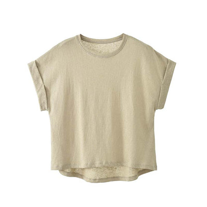 Breathable All-match Flying Sleeve T-shirt for Women