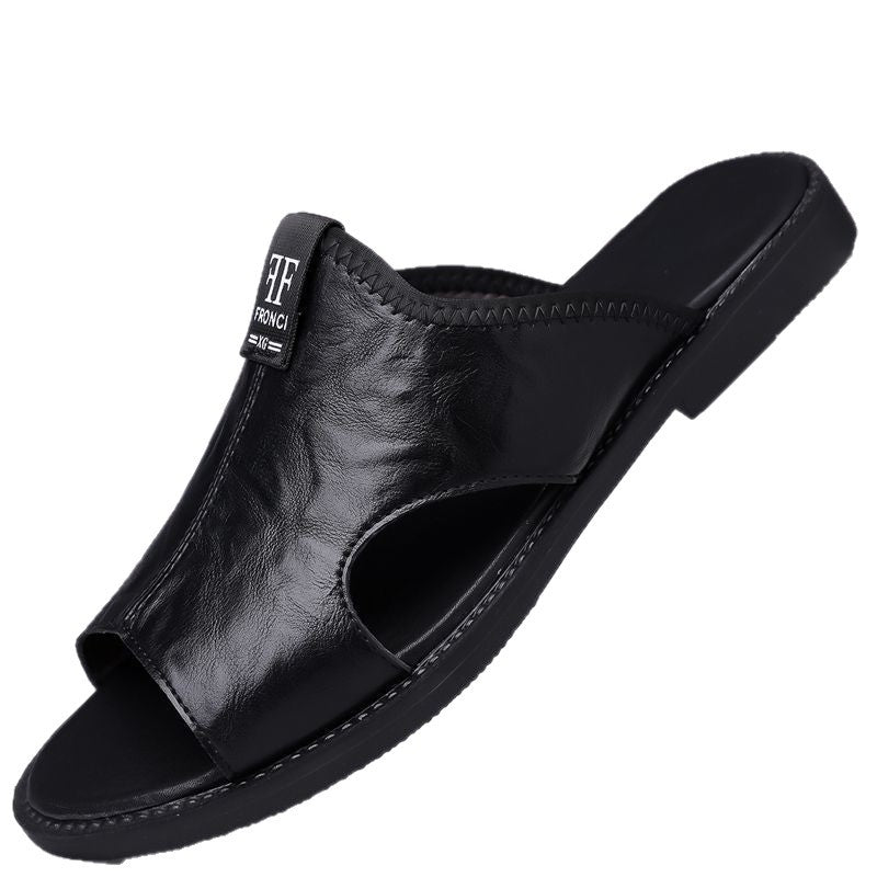 Breathable and anti-slip leather sandals