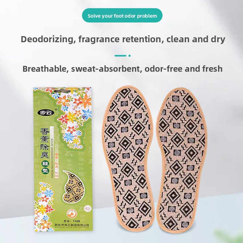 Breathable and shock-absorbing insoles