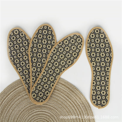 Breathable and shock-absorbing insoles