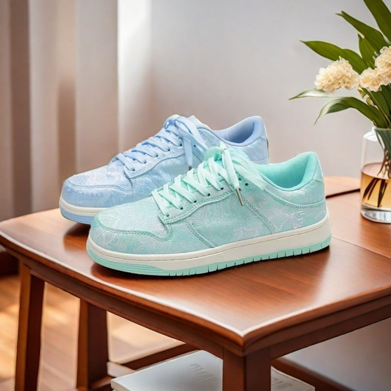 Breathable Canvas Sneakers with Floral Design