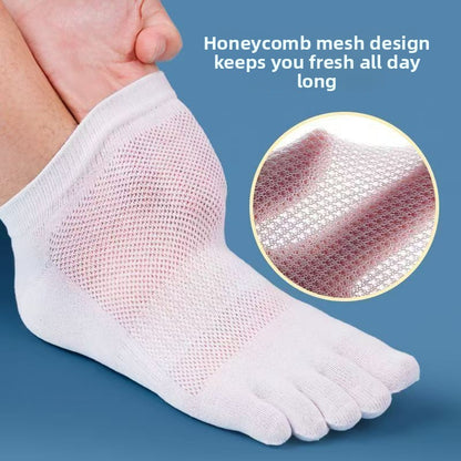 Breathable Cotton Five-Toe Socks for Men