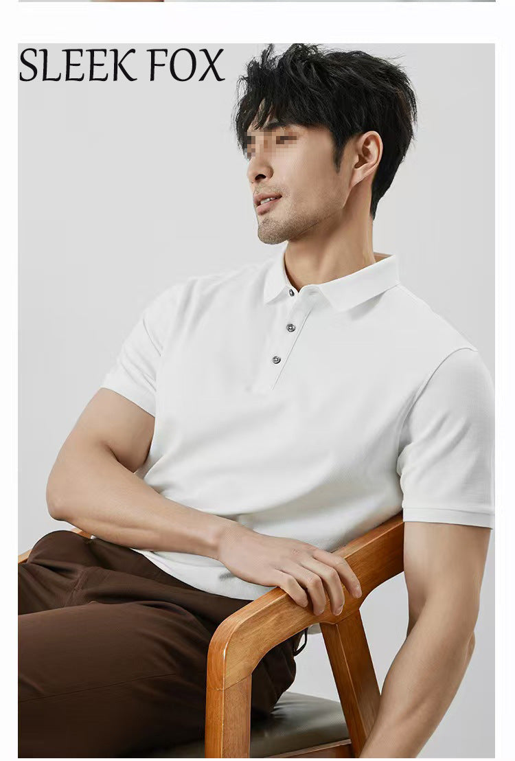 Breathable Cotton Mens Polo Shirt