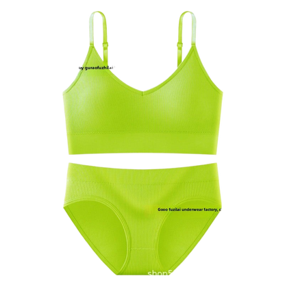 Breathable Detachable Sports Bra Set – Seamless & Traceless Yoga Underwear