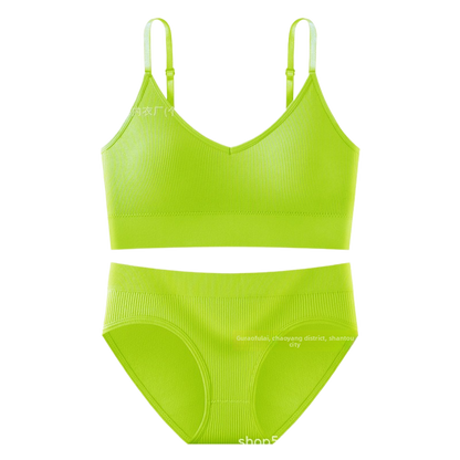 Breathable Detachable Sports Bra Set – Seamless & Traceless Yoga Underwear