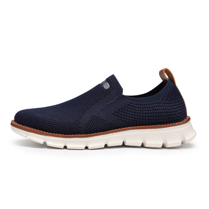 Breathable Flyknit Mens Running Shoes