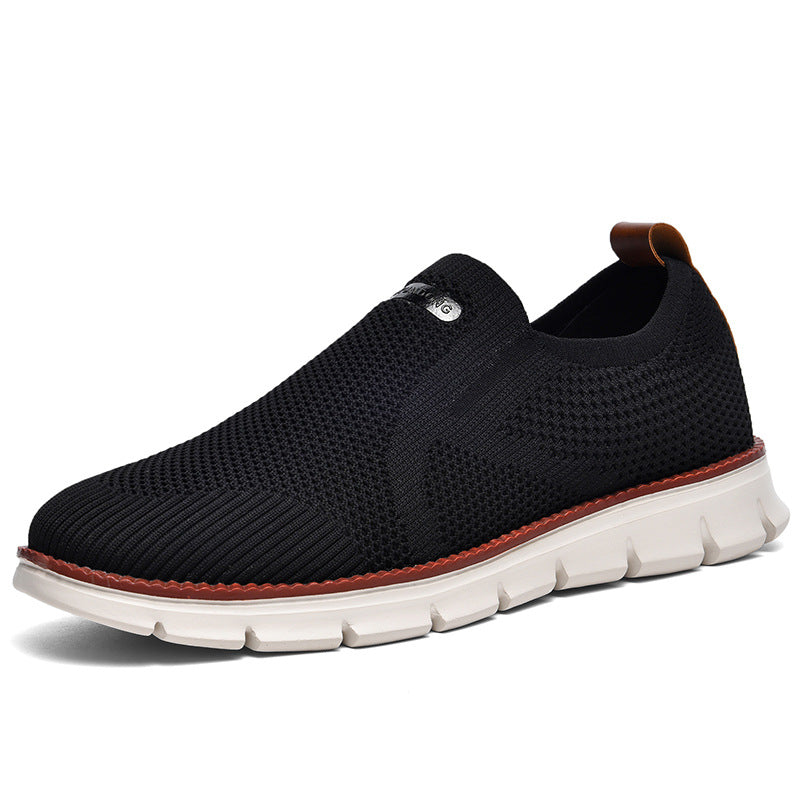 Breathable Flyknit Mens Running Shoes