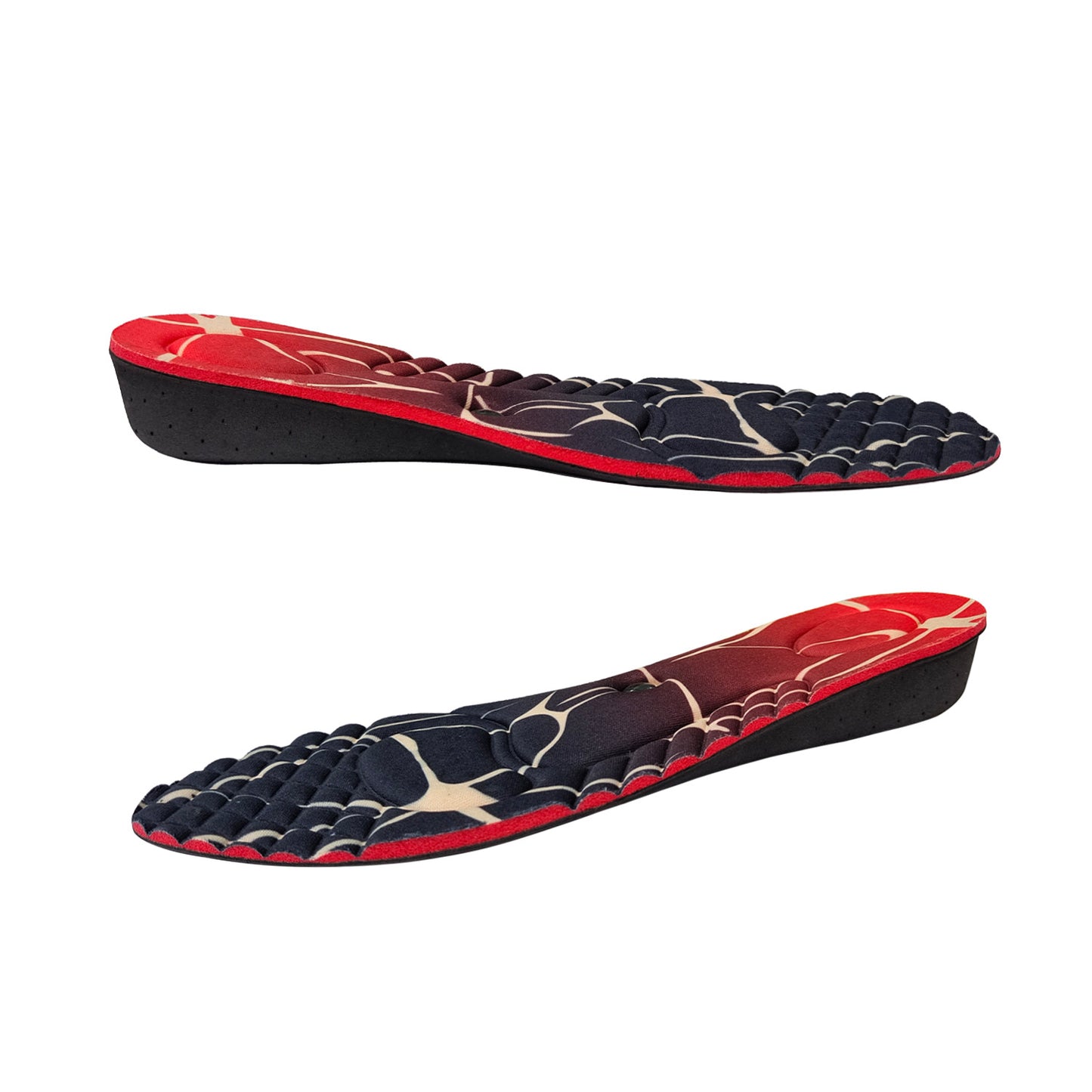 Breathable height-increasing half insoles