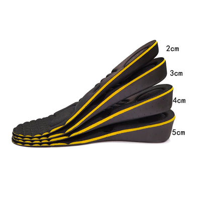 Breathable height-increasing half insoles