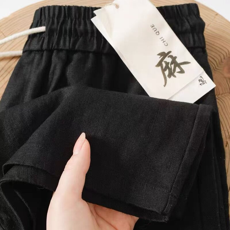Breathable Linen Cotton Casual Shorts
