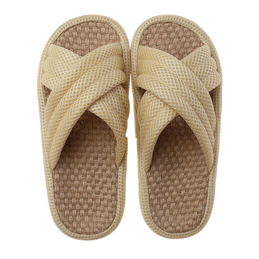 Breathable Linen House Slippers
