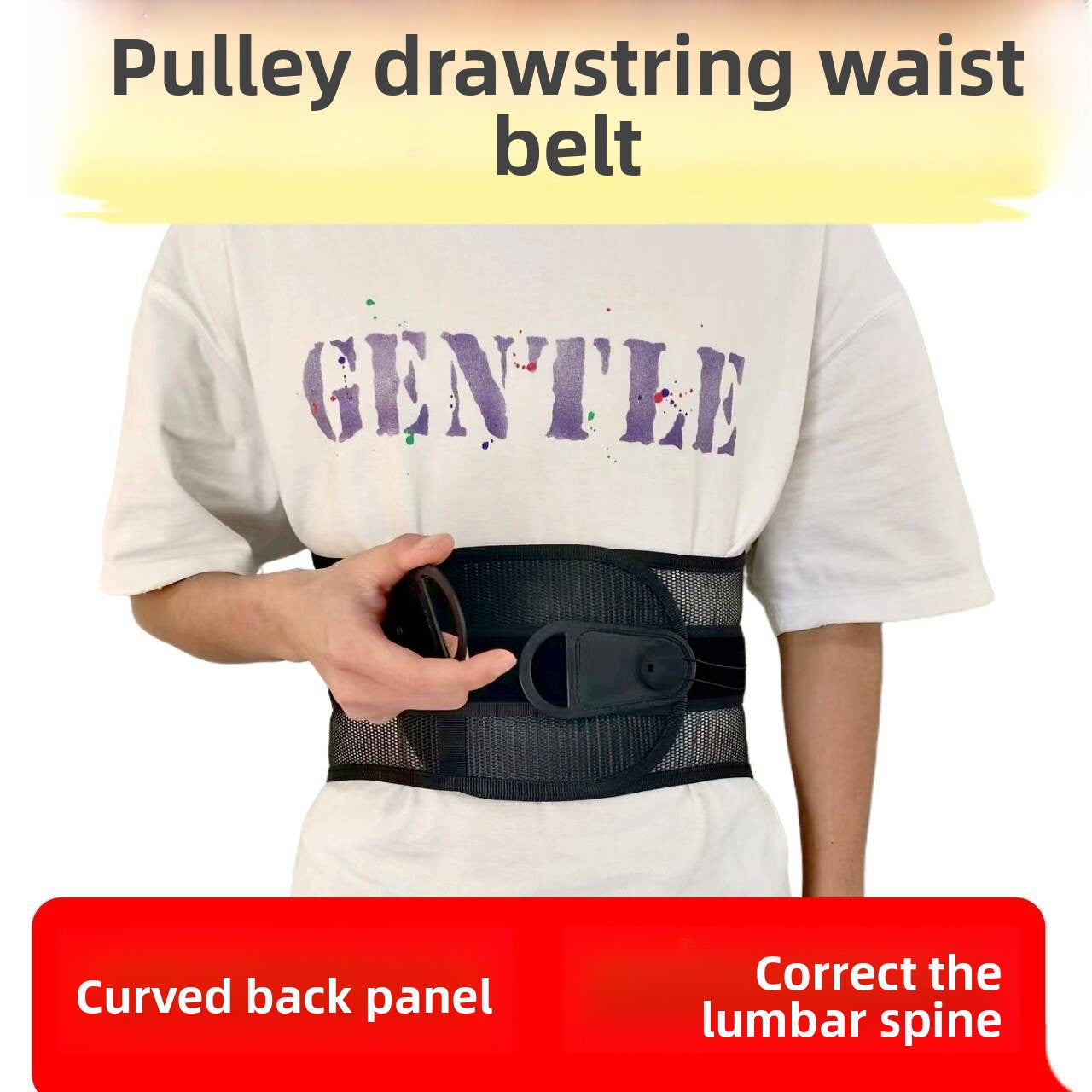 Breathable lumbar support belt