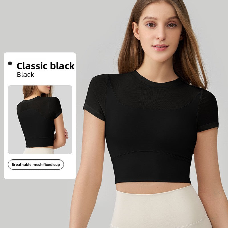 Breathable round-neck sport short-sleeved shirt
