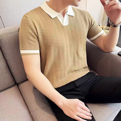 Breathable Short Sleeve Knit Shirt