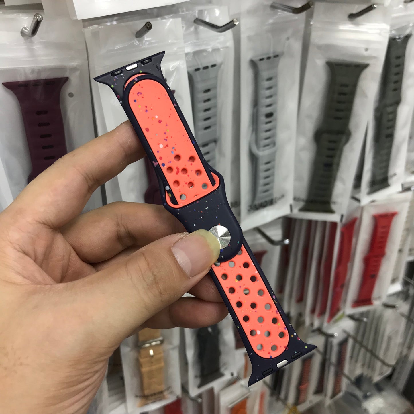 Breathable silicone wristband
