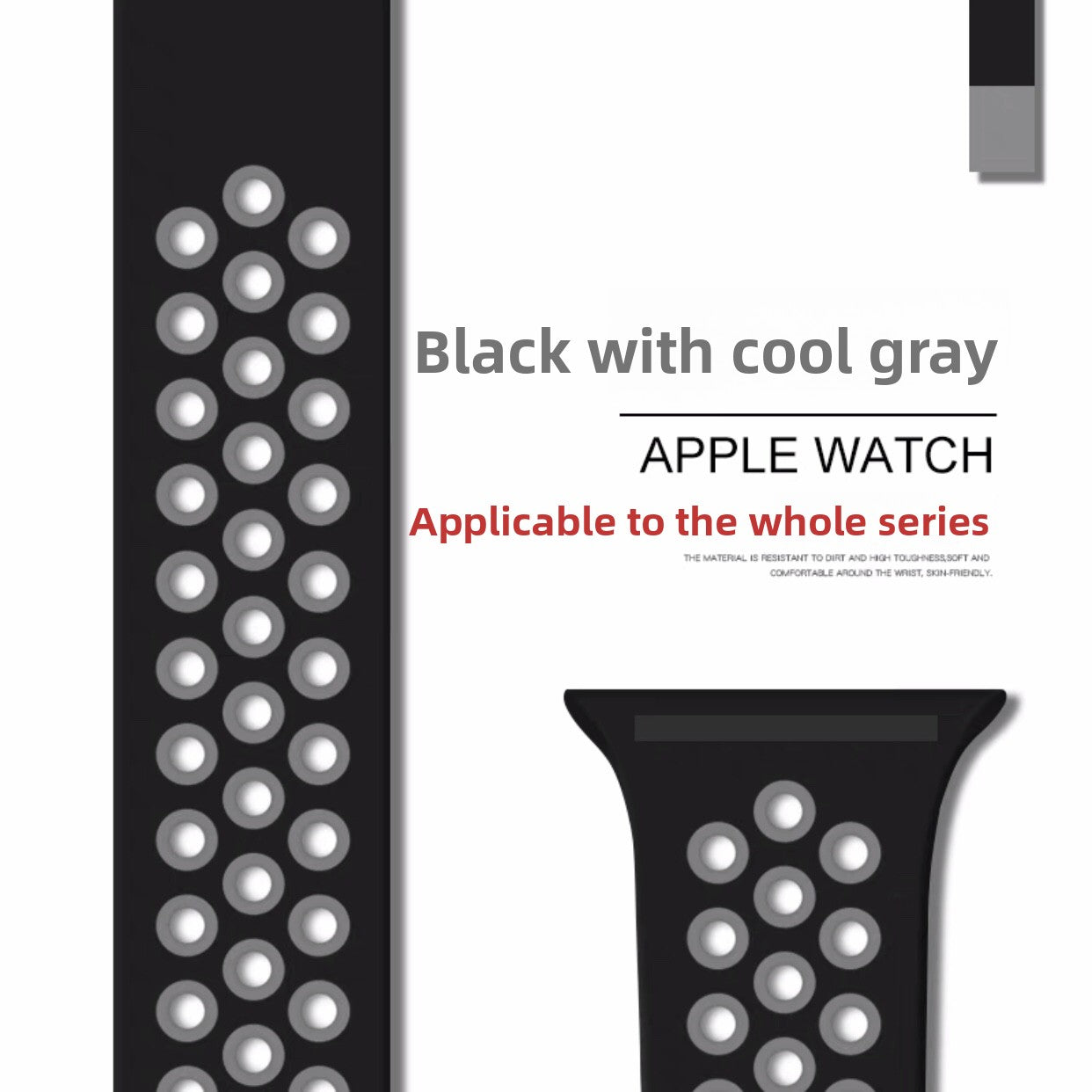 Breathable silicone wristband